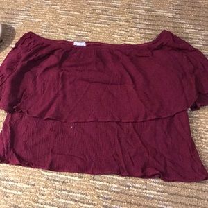 Off the shoulder red nice top